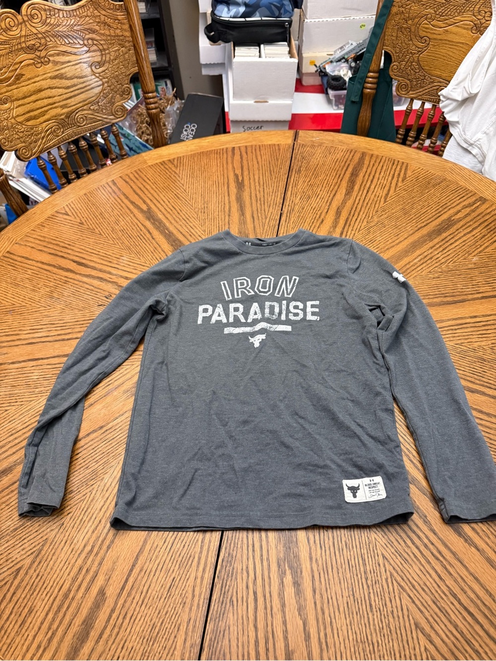 Under Armour Iron Paradise Long Sleeve Tee - Charcoal